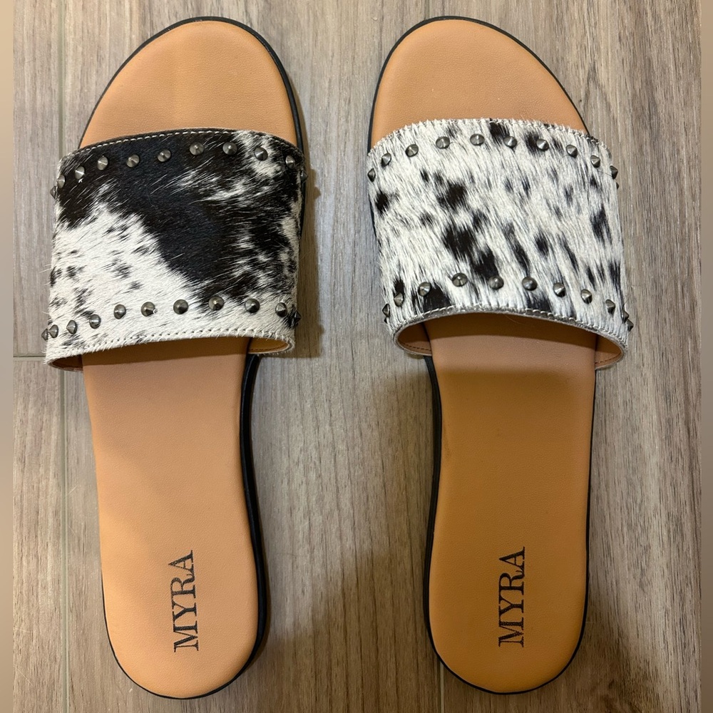 Cowhide Sandals- Size 9